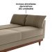Sofa Cama 2 Lugares 203 cm Veludo Maserati Marrom Claro Corino Whisk Milani Store