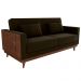 Sofa Cama 2 Lugares 203 cm Veludo Maserati Marrom Corino Whisk Milani Store