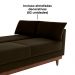Sofa Cama 2 Lugares 203 cm Veludo Maserati Marrom Corino Whisk Milani Store