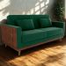 Sofa Cama 2 Lugares 203 cm Veludo Maserati Verde Corino Whisk Milani Store