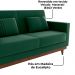 Sofa Cama 2 Lugares 203 cm Veludo Maserati Verde Corino Whisk Milani Store