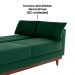 Sofa Cama 2 Lugares 203 cm Veludo Maserati Verde Corino Whisk Milani Store