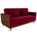 Sofa Cama 2 Lugares 203 cm Veludo Maserati Vermelho Corino Whisk Milani Store