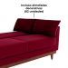 Sofa Cama 2 Lugares 203 cm Veludo Maserati Vermelho Corino Whisk Milani Store