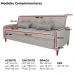 Sofa Cama 2 Lugares 206 cm Donna Linho Vancouver E483 Bege Milani Store