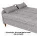Sofa Cama 2 Lugares 206 cm Donna Linho Vancouver E483 Bege Milani Store