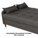 Sofa Cama 2 Lugares 206 cm Donna Linho Vancouver E484 Chumbo Milani Store