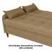 Sofa Cama 2 Lugares 206 cm Donna Linho Vancouver E486 Palha Milani Store
