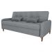 Sofa Cama 2 Lugares 206 cm Donna Linho Vancouver E487 Cinza Milani Store
