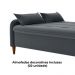 Sofa Cama 2 Lugares 206cm Donna Veludo E425 Cinza Milani Store