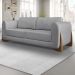 Sofa Jolie 2 Lugares 160cm Pes Boomerang Linho 211 Cinza Ezz