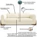 Sofa Jolie 2 Lugares 160cm Pes Boomerang Linho 211 Perola Ezz