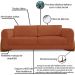 Sofa Jolie 2 Lugares 160cm Pes Boomerang Linho Boucle 3303 Ezz