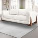 Sofa Jolie 3 Lugares 200cm Pes Boomerang Linho Boucle 3300 Ezz