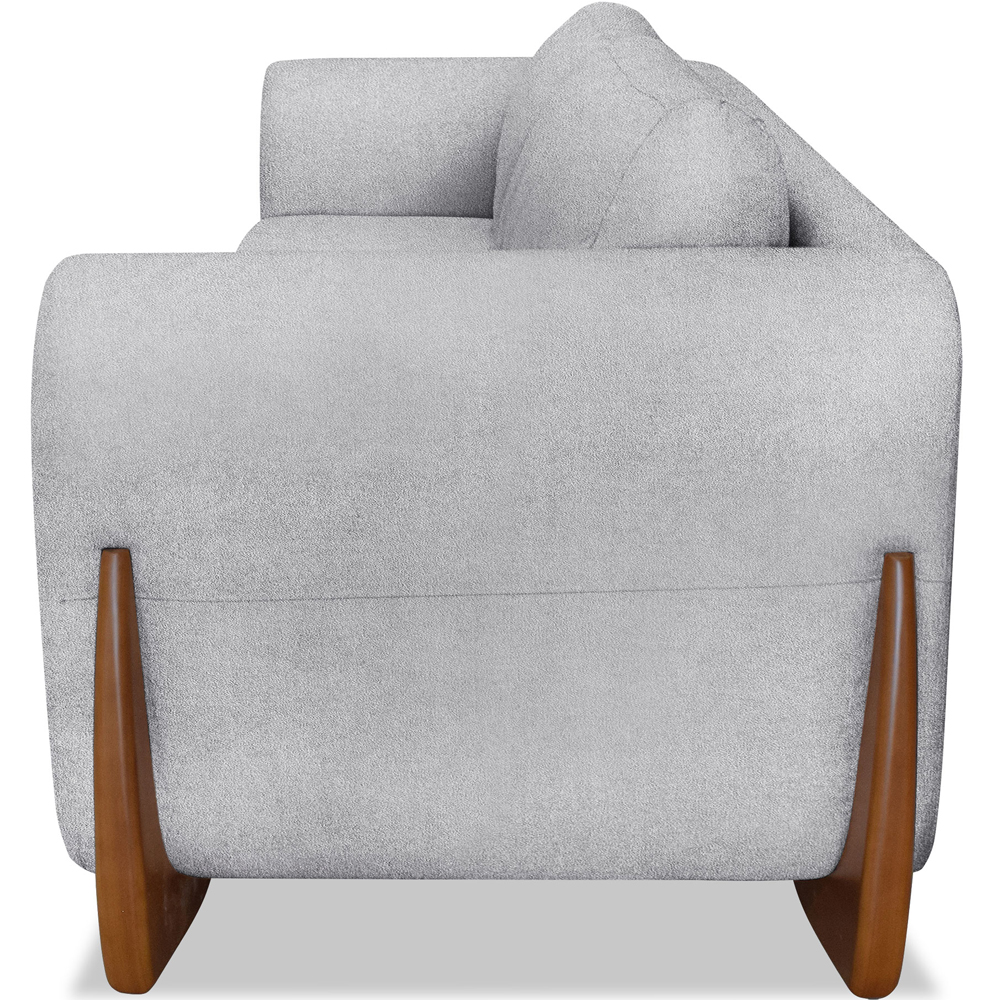 Sofa Jolie 3 Lugares 200cm Pes Boomerang Linho Boucle 3302 Ezz