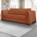 Sofa Jolie 3 Lugares 220cm Pes Boomerang Linho Boucle 3303 Ezz