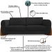 Sofa Jolie 3 Lugares 220cm Pes Boomerang Linho Boucle 3304 Ezz