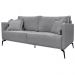Sofa Liv 2 Lugares 180cm Pes Aço Linho 232 Cinza Ezz