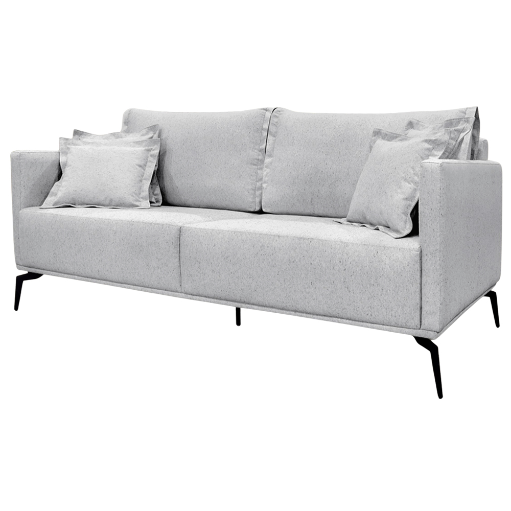 Sofa Liv 2 Lugares 180cm Pes Aço Linho 232 Grigio Ezz