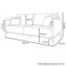 Sofa Liv 2 Lugares 180cm Pes Aço Linho 232 Grigio Ezz