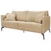 Sofa Liv 3 Lugares 200cm Pes Aço Linho 233 Dourado Ezz