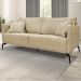 Sofa Liv 3 Lugares 200cm Pes Aço Linho 233 Dourado Ezz