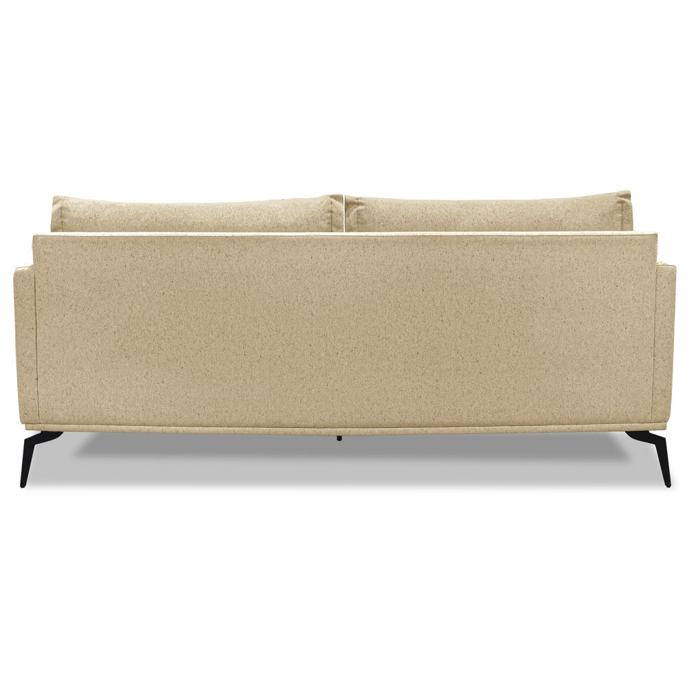Sofa Liv 3 Lugares 200cm Pes Aço Linho 233 Dourado Ezz