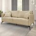 Sofa Liv 3 Lugares 200cm Pes Aço Linho 233 Dourado Ezz