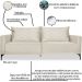 Sofa Living 3 Lugares Nori 200cm Veludo Deluxe 2221 Ezz