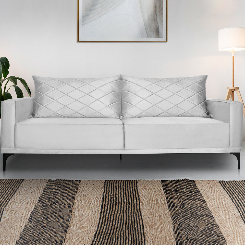 Sofa Living 3 Lugares Nori 200cm Veludo Deluxe 2223 Ezz