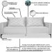 Sofa Living 3 Lugares Nori 220cm Veludo Deluxe 2223 Ezz
