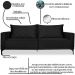 Sofa Living 3 Lugares Nori 220cm Veludo Deluxe 2237 Ezz