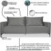 Sofa Living 3 Lugares Nori 220cm Veludo Deluxe 2938 Ezz