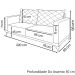 Sofa Living 3 Lugares Nori 220cm Veludo Deluxe 2938 Ezz