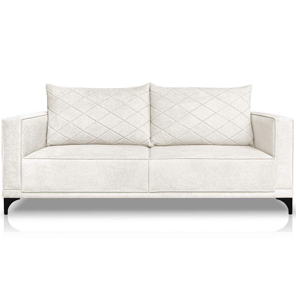 Sofa Nori 2 Lugares Pes De Ferro 180cm Linho Boucle 3300 Ezz