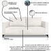 Sofa Nori 2 Lugares Pes De Ferro 180cm Linho Boucle 3300 Ezz