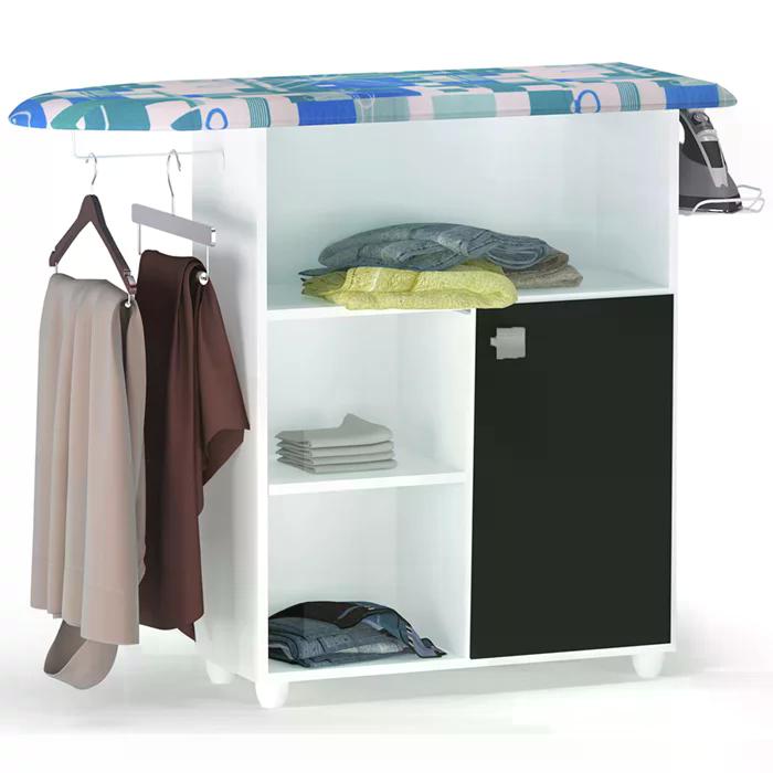 Tabua De Passar Roupas 1 Porta Mariana Branco Preto REAJL Moveis