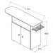 Tabua de Passar 2 Portas 111 cm MP50 Branco Dtall