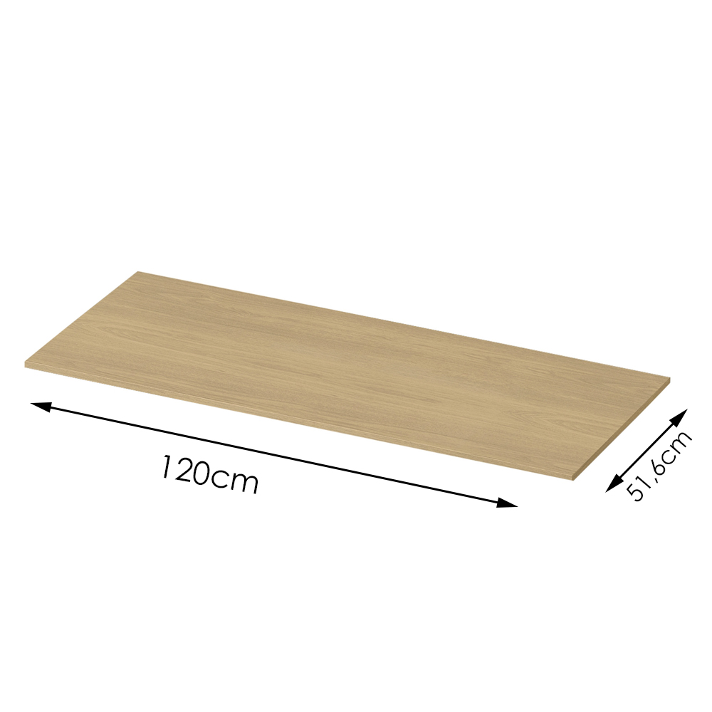 Tampo Para Balcão MDP 120 cm GLOR TGP01 Carvalho MXM