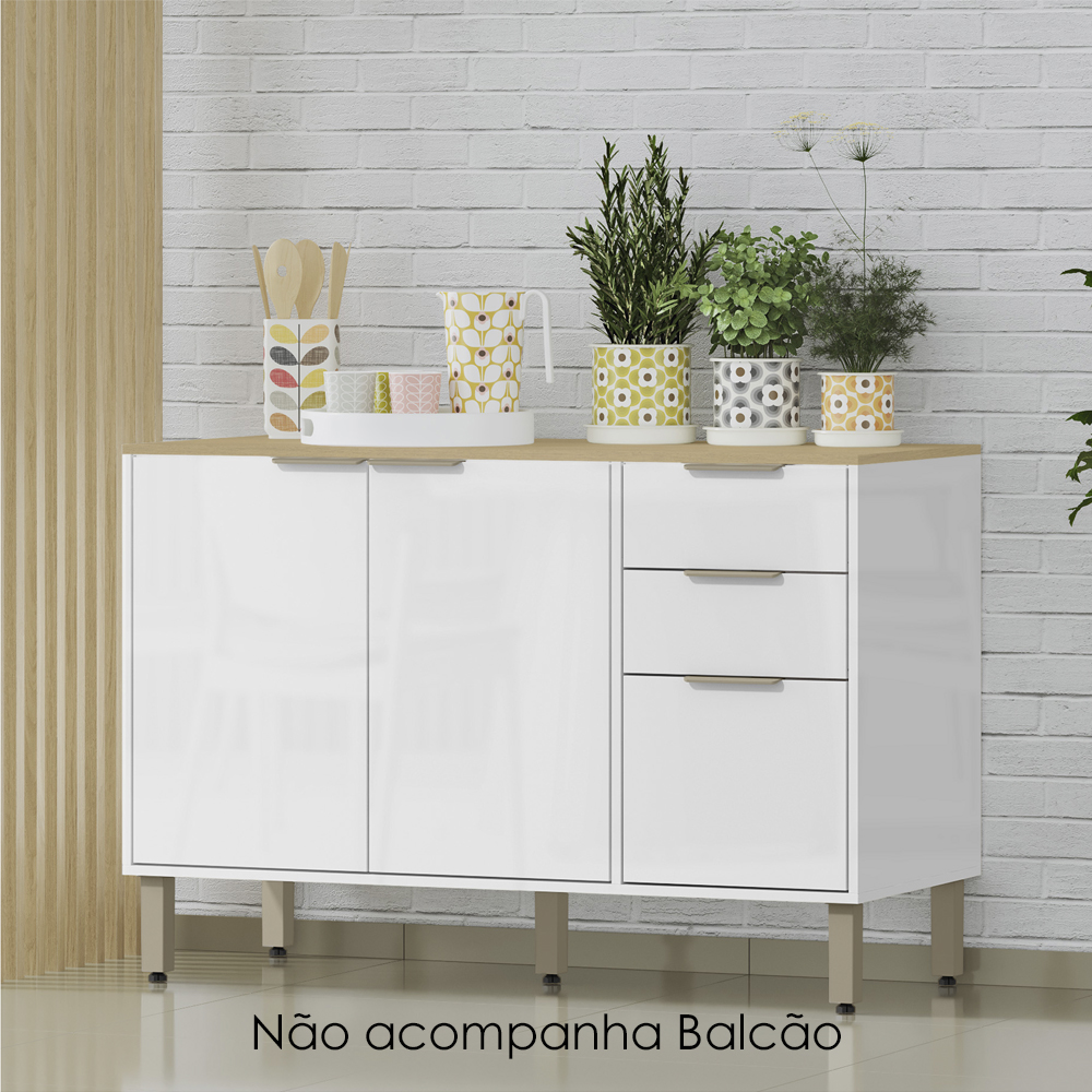 Tampo Para Balcão MDP 120 cm GLOR TGP01 Carvalho MXM