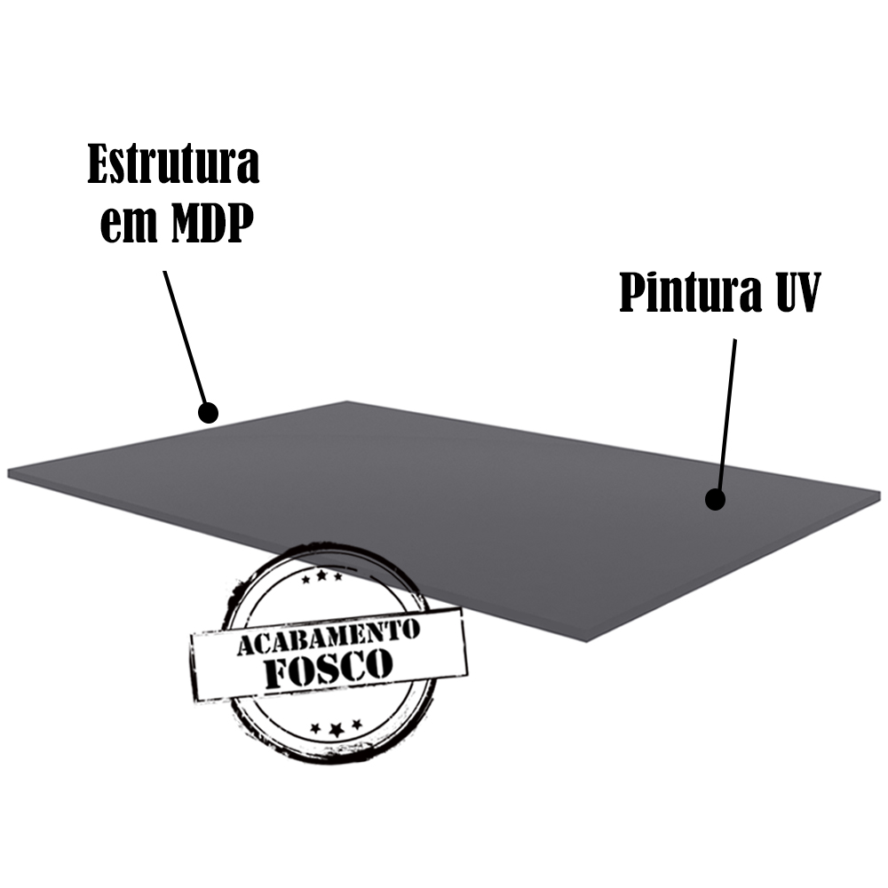 Tampo Para Balcao 100 cm Cinza REAJL