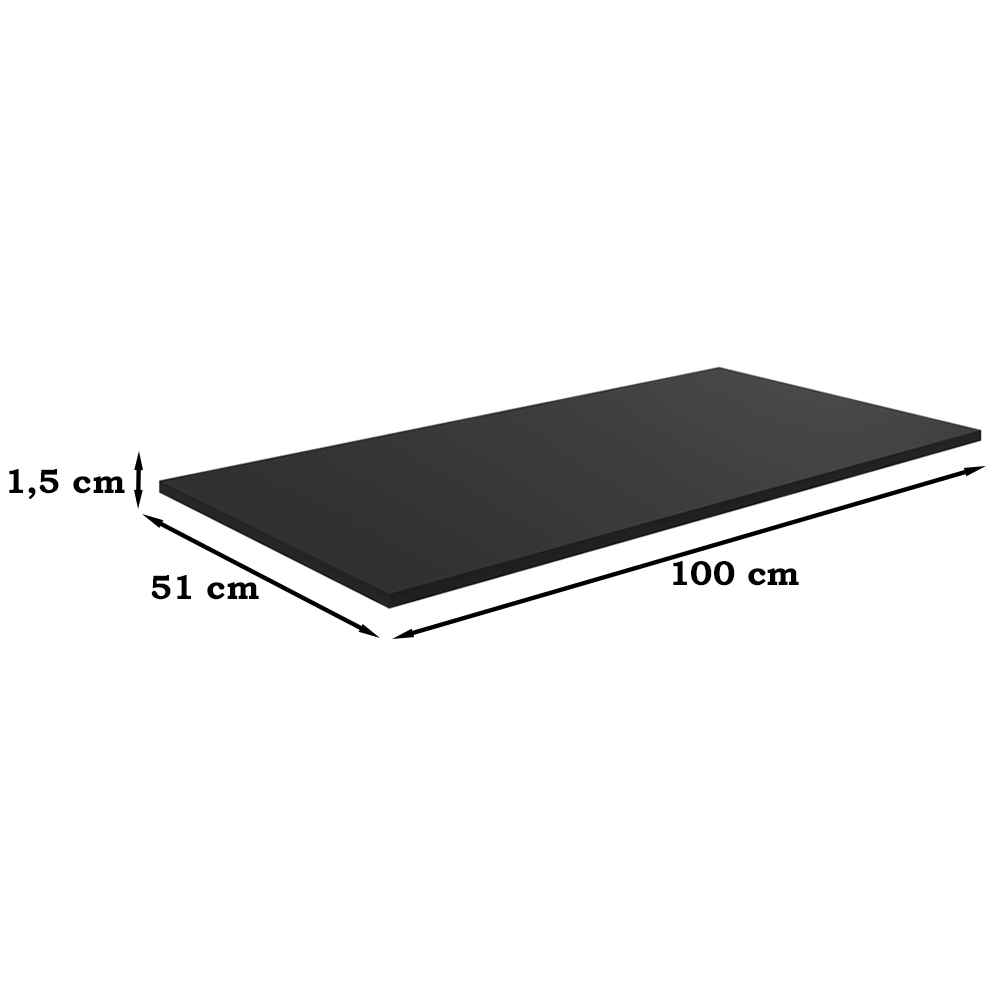 Tampo Para Balcao 100 cm Preto REAJL