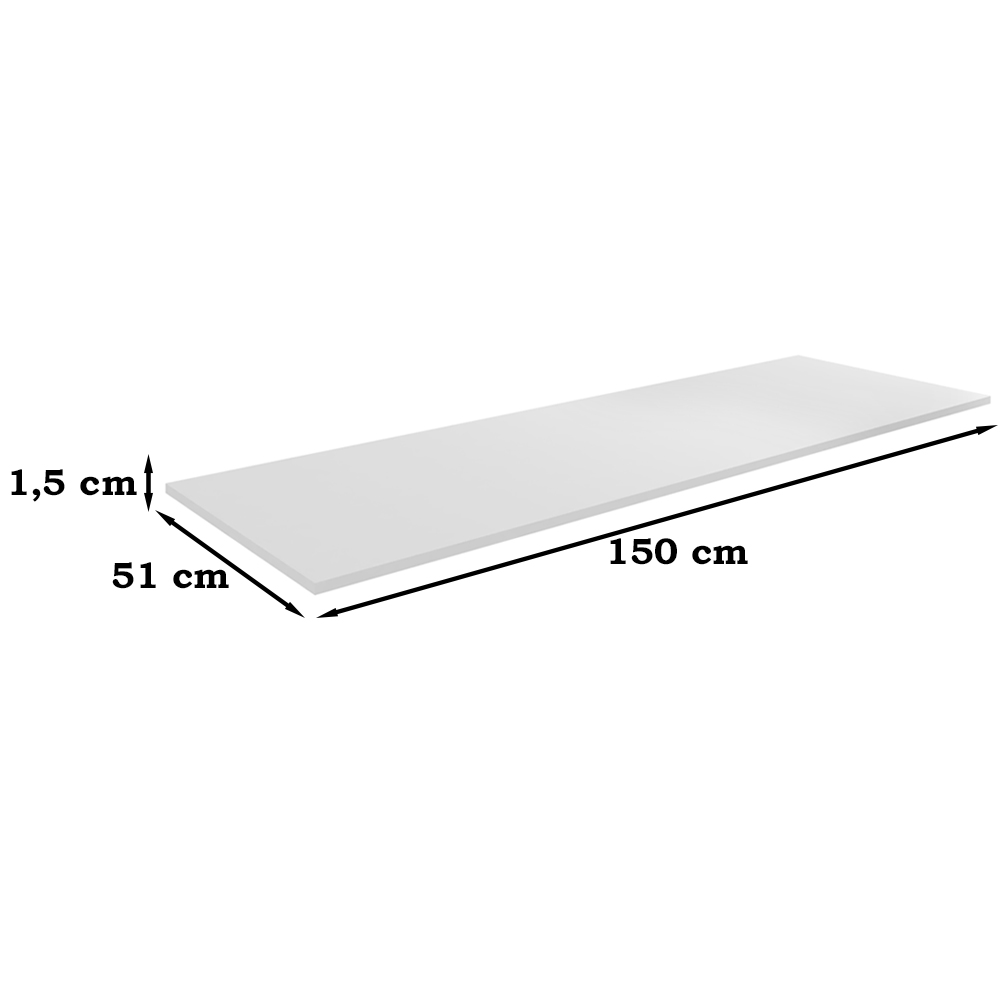 Tampo Para Balcao 150 cm Branco REAJL