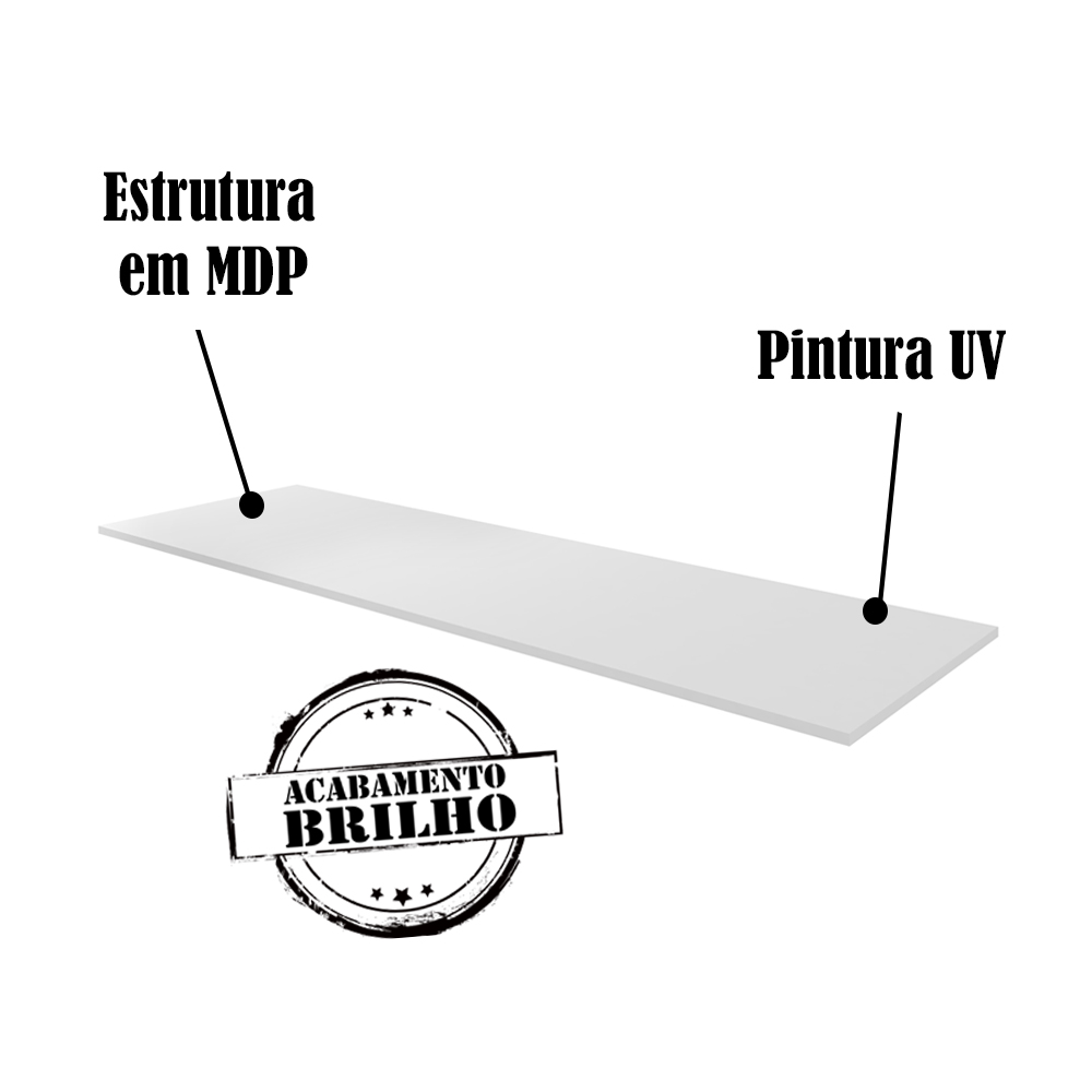 Tampo Para Balcao 160 cm Branco REAJL