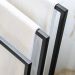Toalheiro De Piso Triplo Lovell Metal Base em Madeira Peroba Preto DHom