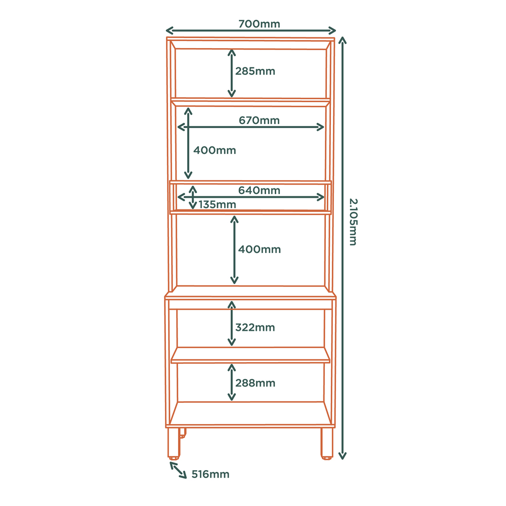 Torre Quente 3 Portas 70 cm GLOR TGL01 Branco Neve MXM