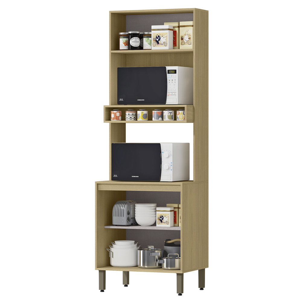 Torre Quente 3 Portas 70 cm GLOR TGL01 Castanho Off White MXM