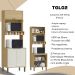Torre Quente 3 Portas 70 cm GLOR TGL01 Castanho Off White MXM