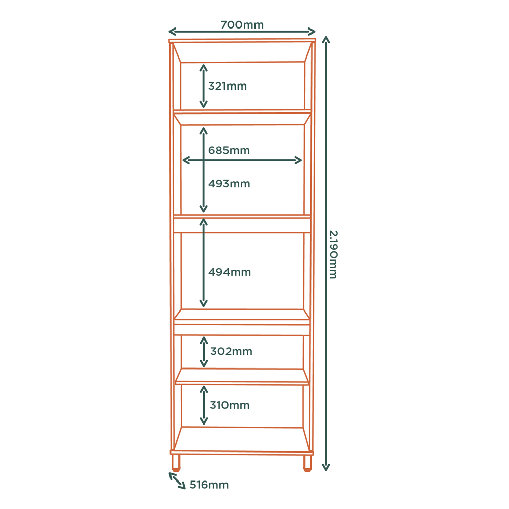 Torre Quente 3 Portas 70 cm Vera TVE02 Marrocos Off White MXM