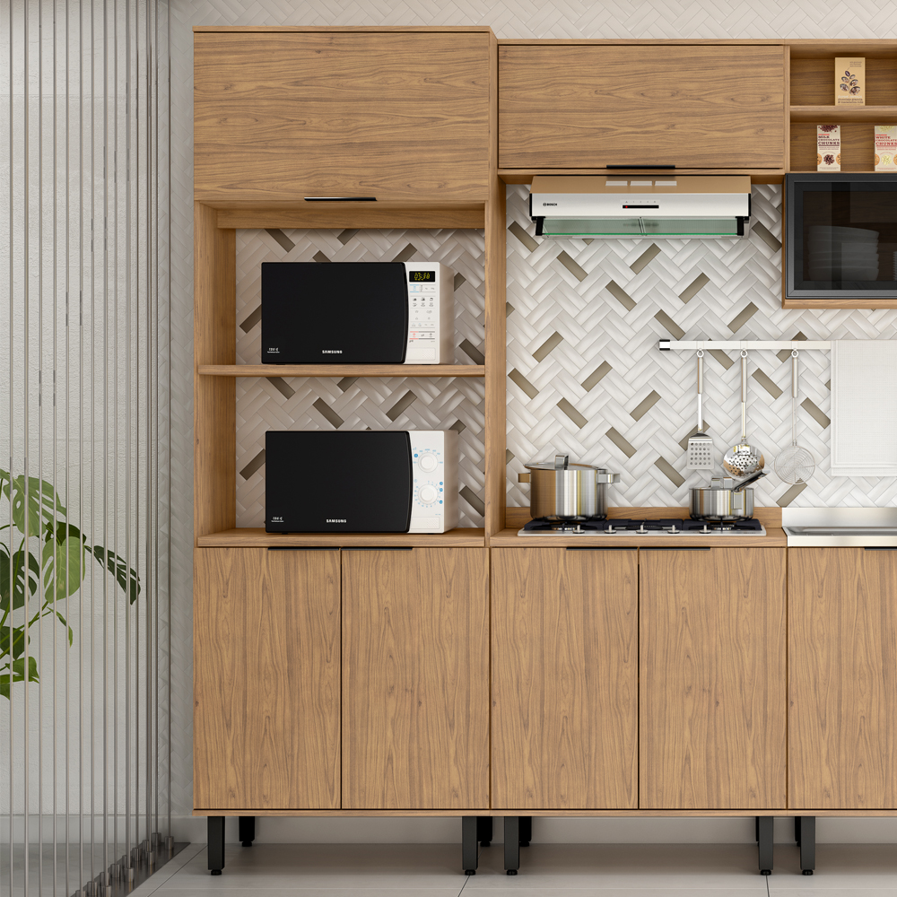 Torre Quente MDF 3 Portas 80 cm Tosc TT001 Freijo Freijo MXM